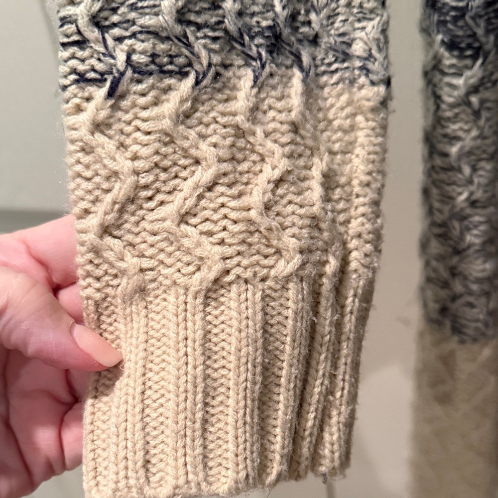 # Tobi L Neutral Striped Knit Cardigan - Picture 5 of 6